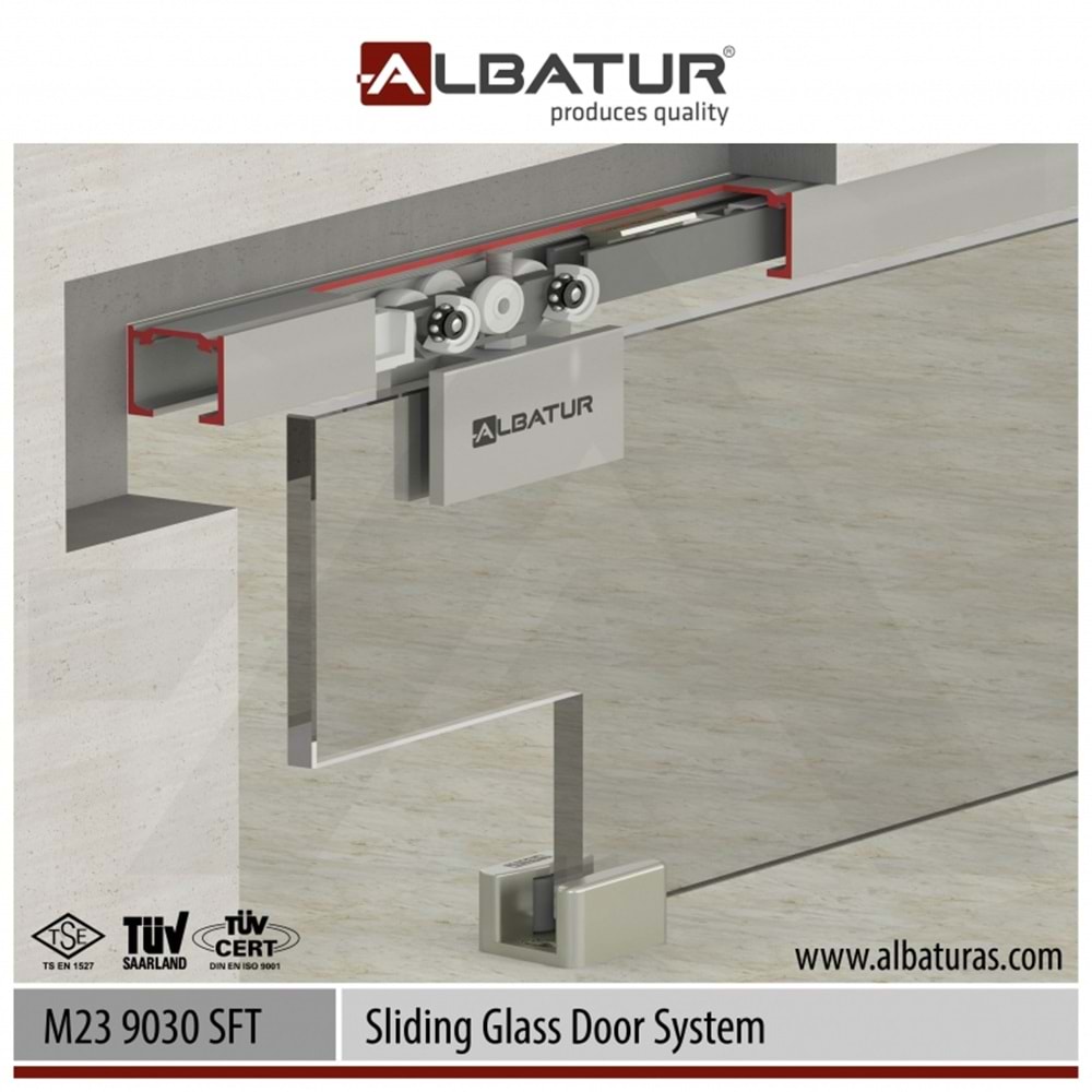 M23 9030 Sft 60 Kg Çift Yöne Sft Sürme Cam Kapı Mekanizması (9775)