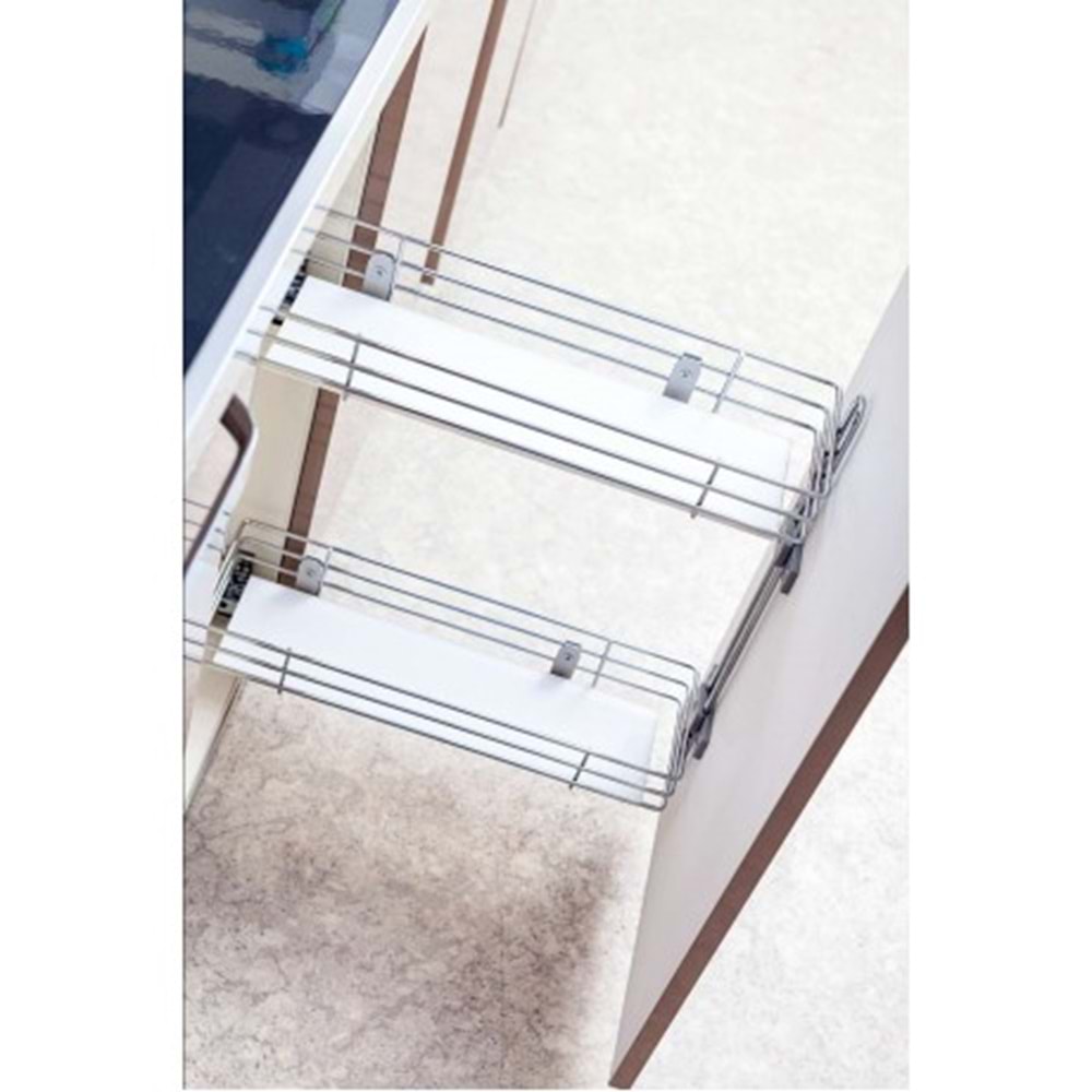 T37 Ahşap Yandan Raylı Şişelik ve Deterjanlık Kapak Ölçüsü: 20cm