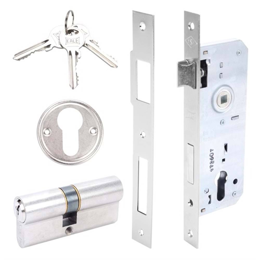 152R 40mm Standart Silindirli Daire Kilidi Rozet Delikli - NİKEL