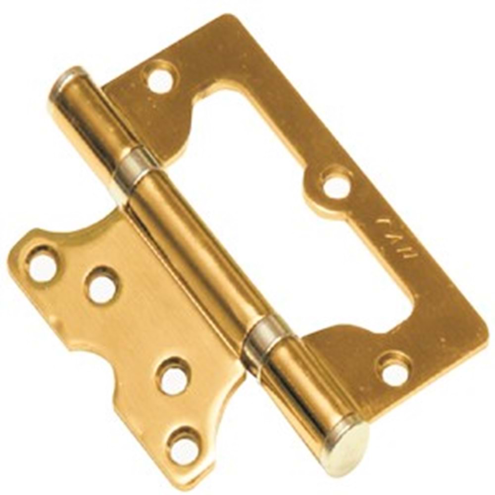 10cm Lüks Çelik Kelebek Sarı Menteşe 2,5Mm Sol